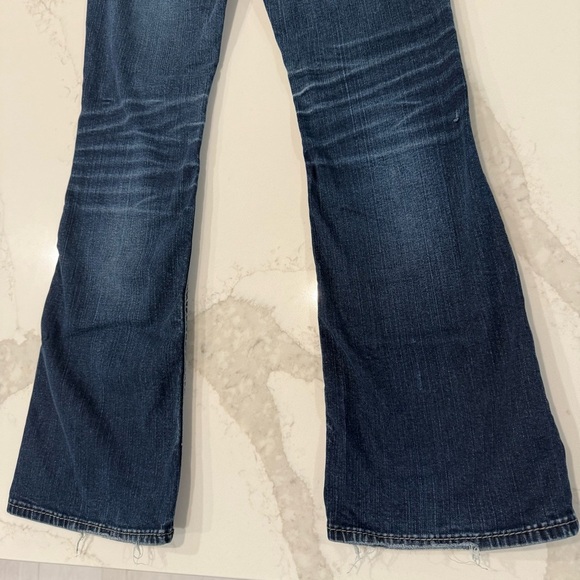 Silver Suki Mid Boot Denim Jeans Women’s W26xL31 Dark Blue Embroidered Pockets - Picture 8 of 12